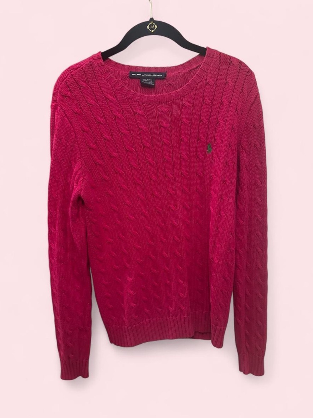 Ralph Lauren Women's Cable Crew Sweater - Fuchsia